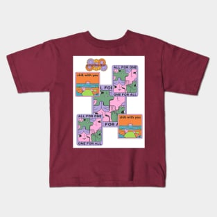 All For One friends vibes"Chill with you" Kids T-Shirt